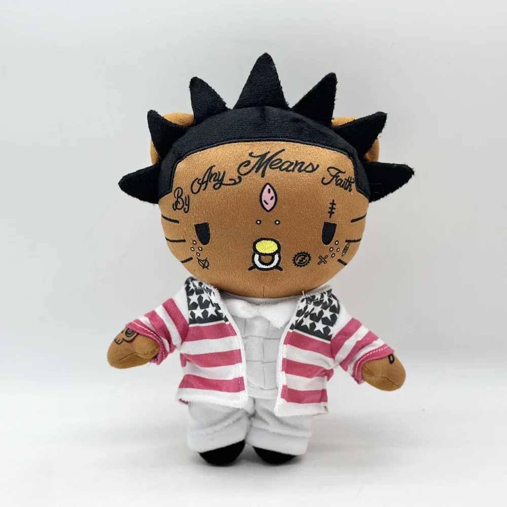 26 cm Hello Kitty Lil Uzi Vert Abbigliamento a strisce rosse e bianche Peluche Figura di bambola Peluche Simpatici ragazzi Ragazze Regali di compleanno