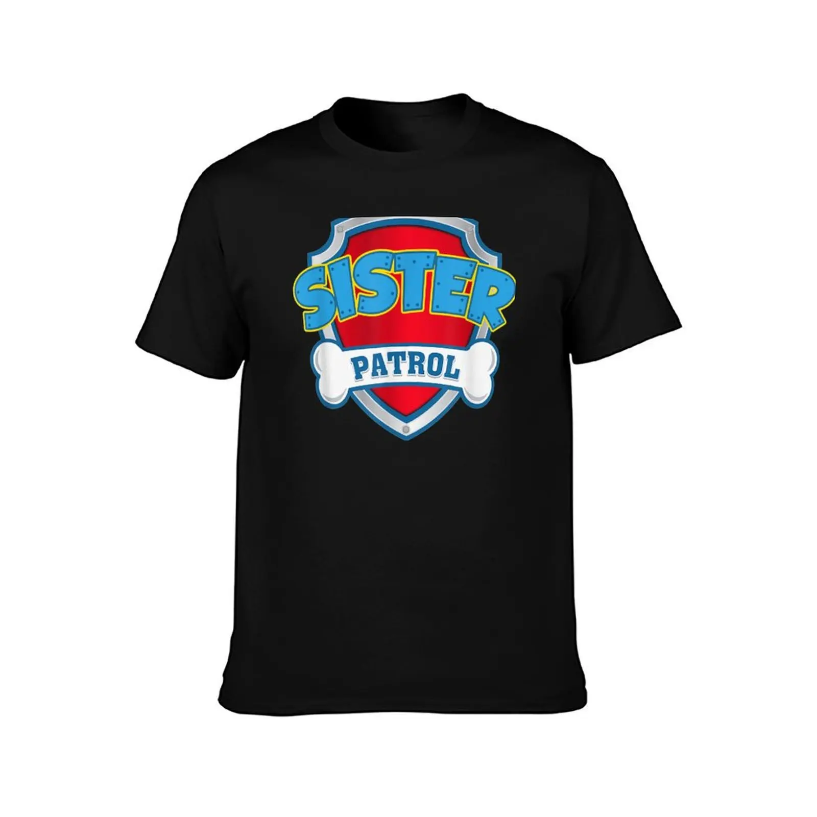 Sister Patrol -Dog Mom Dad Funny Gift T-Shirt Casual Light Summer Short Sleeve Top