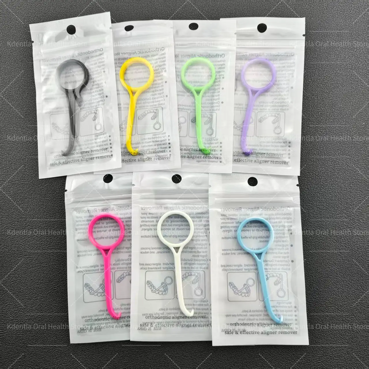 100Pcs Disposable Orthodontic Aligner Remove Hook Dental Invisible Brace Extractor Tooth Socket Removal Tool Independent Pack