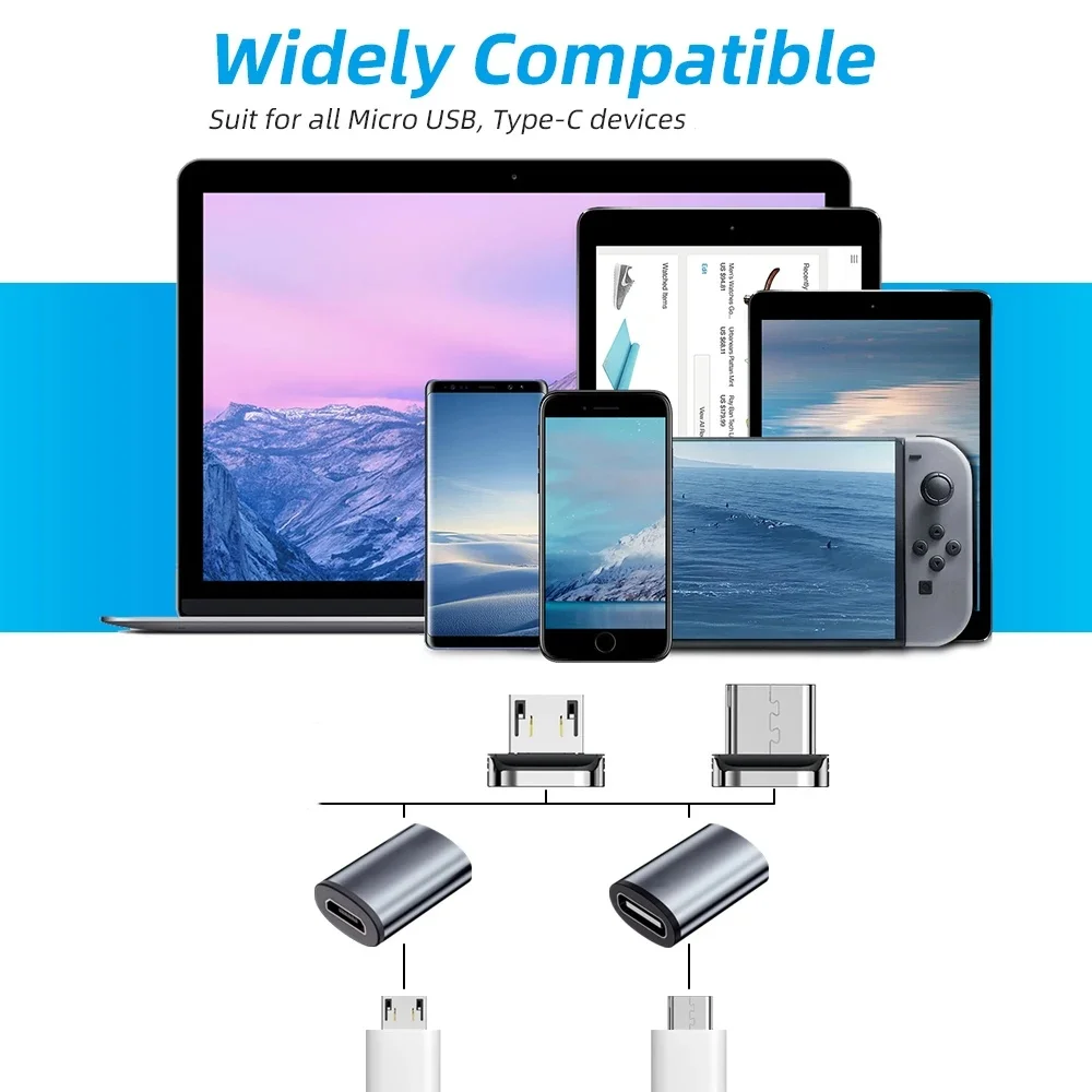 Kabel Micro USB typu C Wtyczka konwersji Adapter kabla magnetycznego Magnetyczne złącze kabla ładowarki Konwerter ładowania telefonu komórkowego