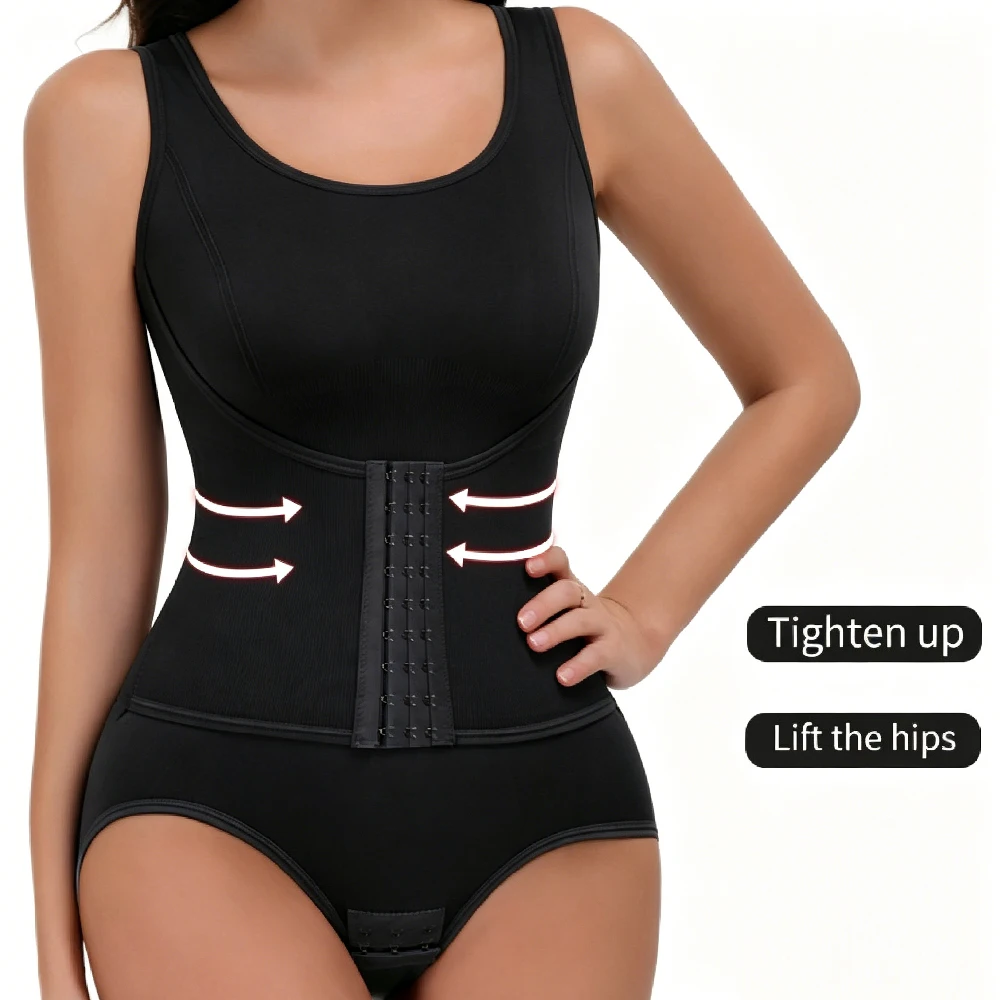 RGGMQQ 1PCS Body Moldeador Reductor para Mujer, Control de Abdomen, Moldeador de Cuerpo Completo, Corsé Entrenador de Cintura, Top sin Mangas