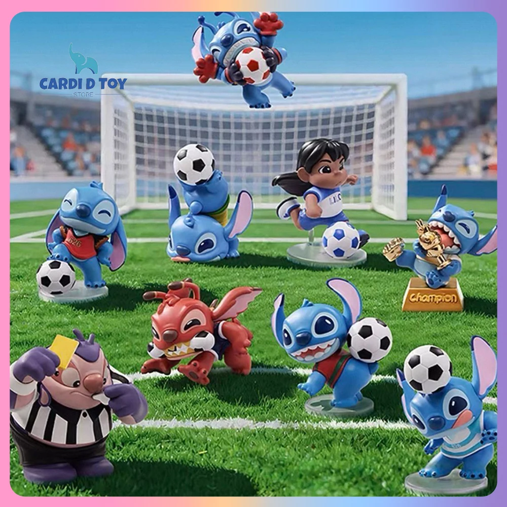

New Genuine Stitch Blind Box Goal See You On The Field Mystery Box Stitch Merchandise Anime Figures Trendy Play Ornament Gift