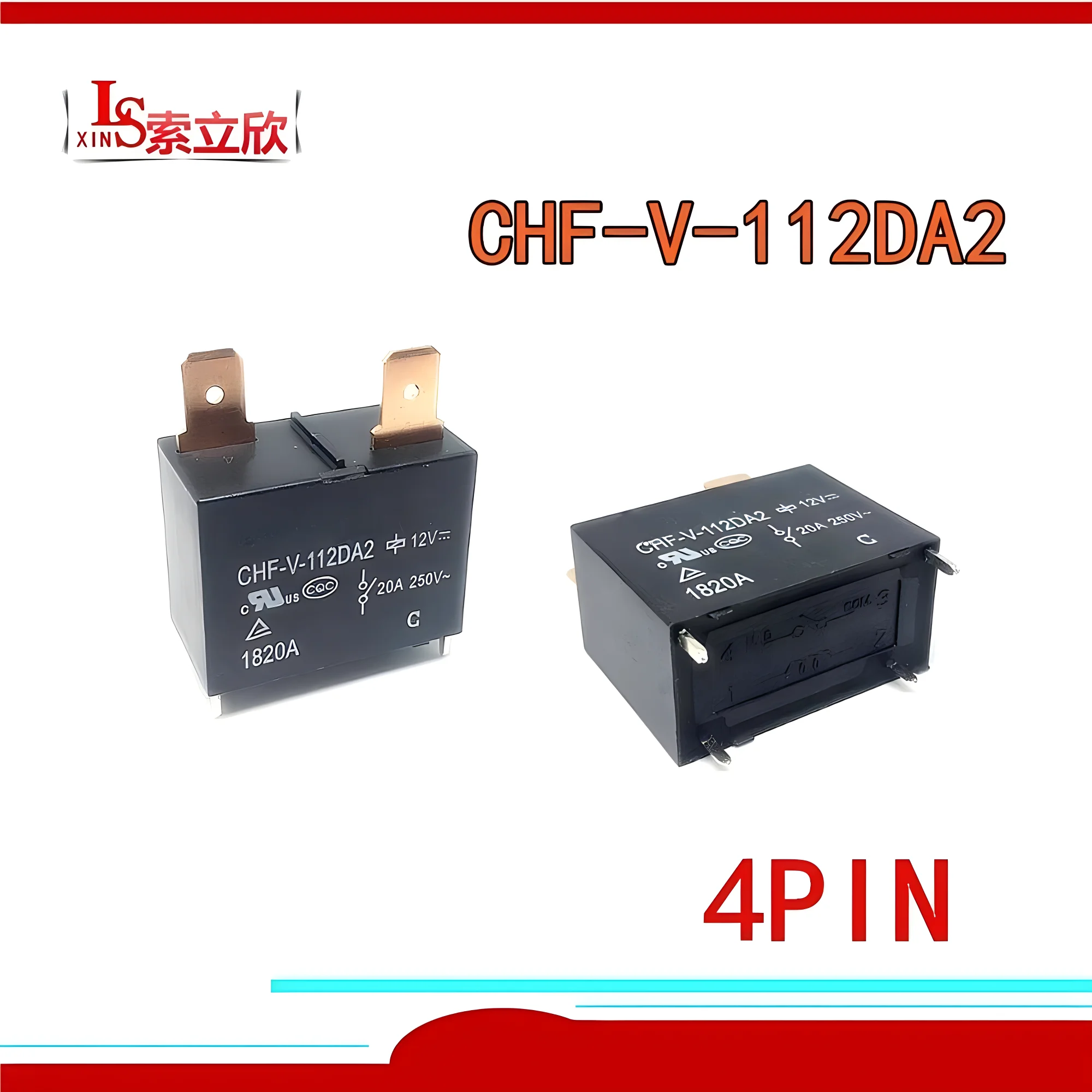 10PCS/LOT  100%Original New Relay  CHF-V-112DA2 12VDC  CHF-V-112DA2-12VDC  CHFV112DA2  CHF-S-112DA2  CHF V 112DA2  12V  20A 4PIN