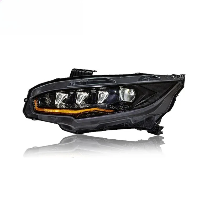 

Подходит для Honda 10-го поколения Civic 2016-2022, модифицированная светодиодная дневная ходовая фара со звездой и бриллиантами