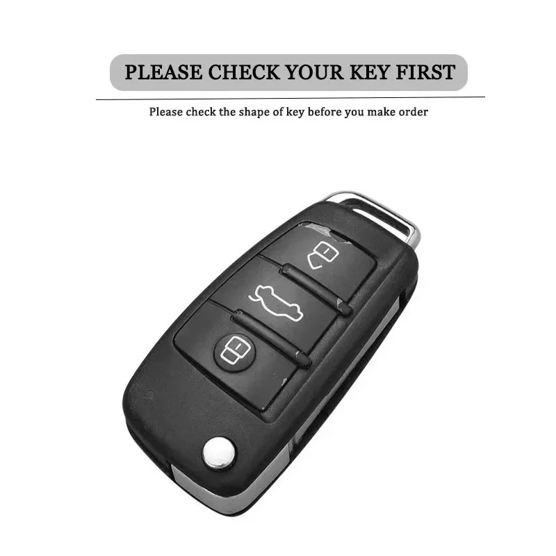 TPU Car Flip Key Case Cover Shell Fob For Audi A3 8L 8P A4 B6 B7 B8 A6 C5 C6 4F RS3 Q3 Q7 TT 8L 8V S3 Protector Holder Keyless