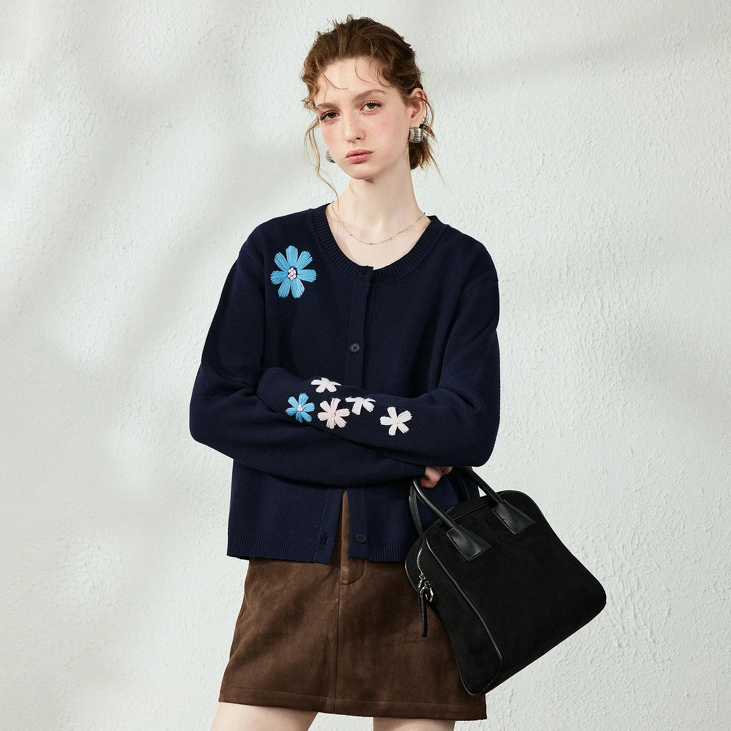 Cardigã Feminino de Tricô TOYO - Embroidery Thread Yarn avaliação e preço