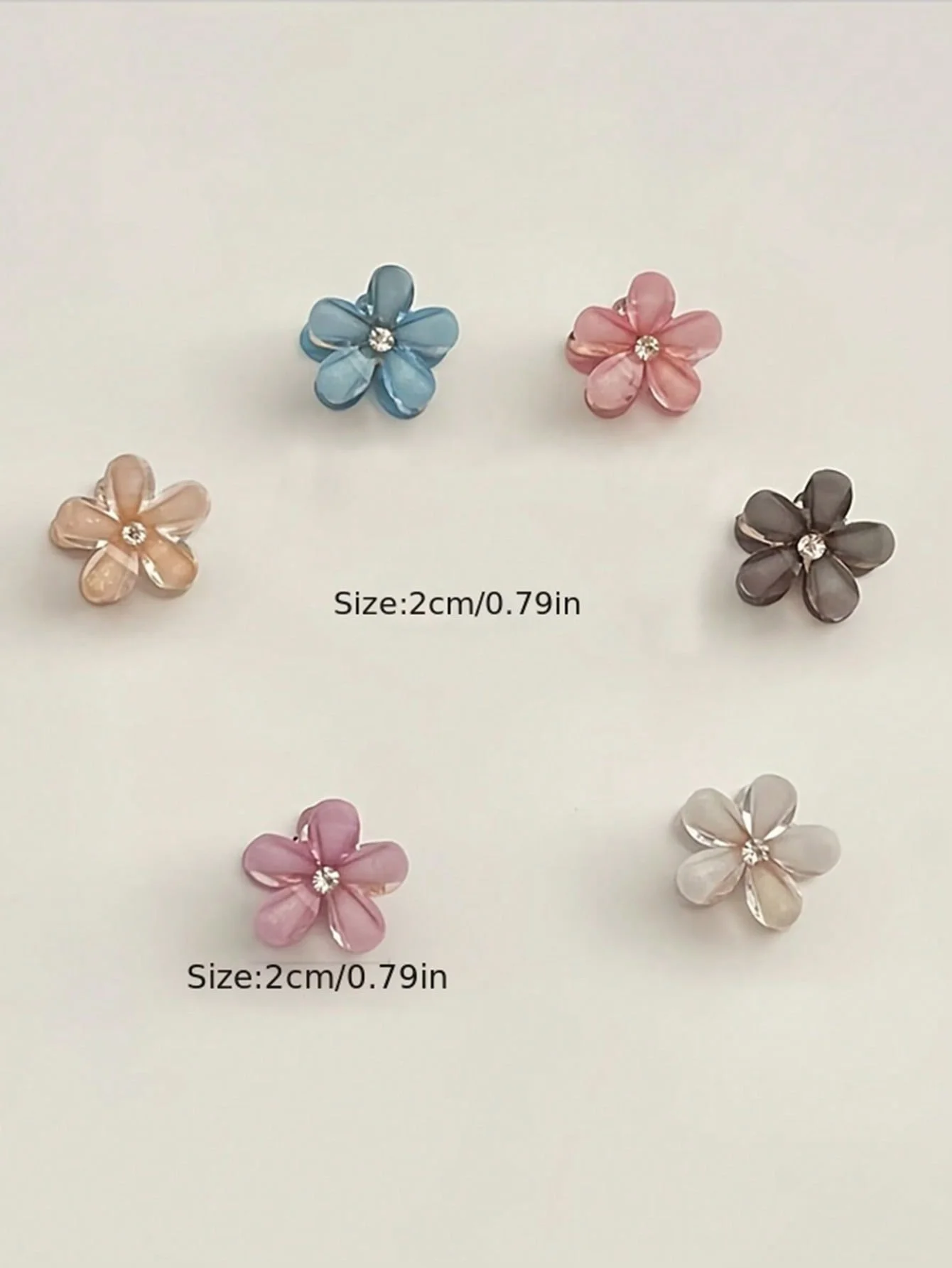 12Pcs exquisite flower mini size grab clip sweet hair clip women\'s side hair accessory bangs clip hair clip headband hair clip
