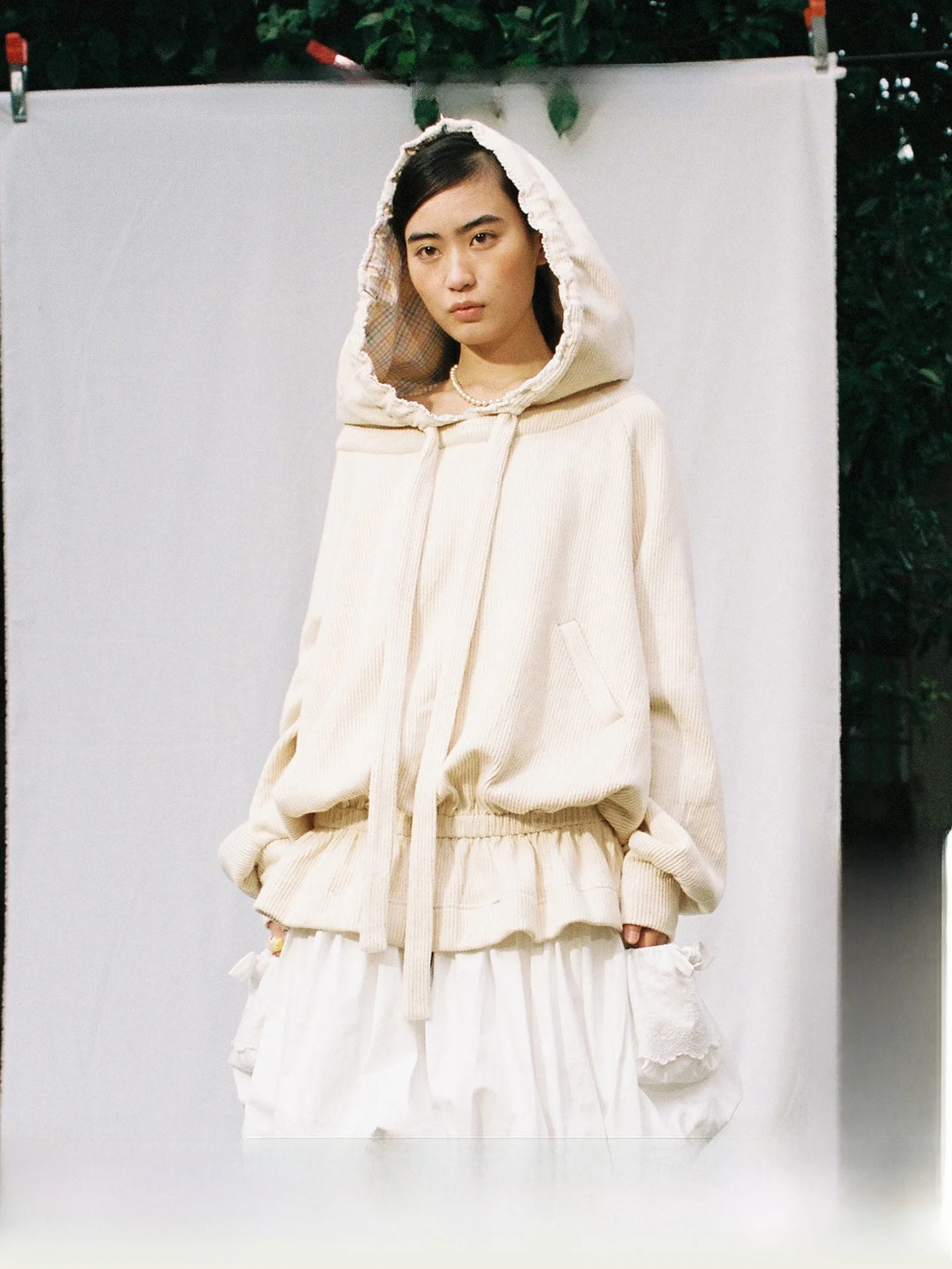 

Witch Hat Dstring T-irt ape Hoodie Women's Spring New Loose Fit Long Sve Cotton Blend Hooded Sweatirt