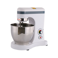 GOOPIKK 5L 90-510 RPM Stainless Steels Electric 3 in 1 Desktop Kitchen Mixer for Daily Use With Egg Whisk Dough Hook Flat Beater