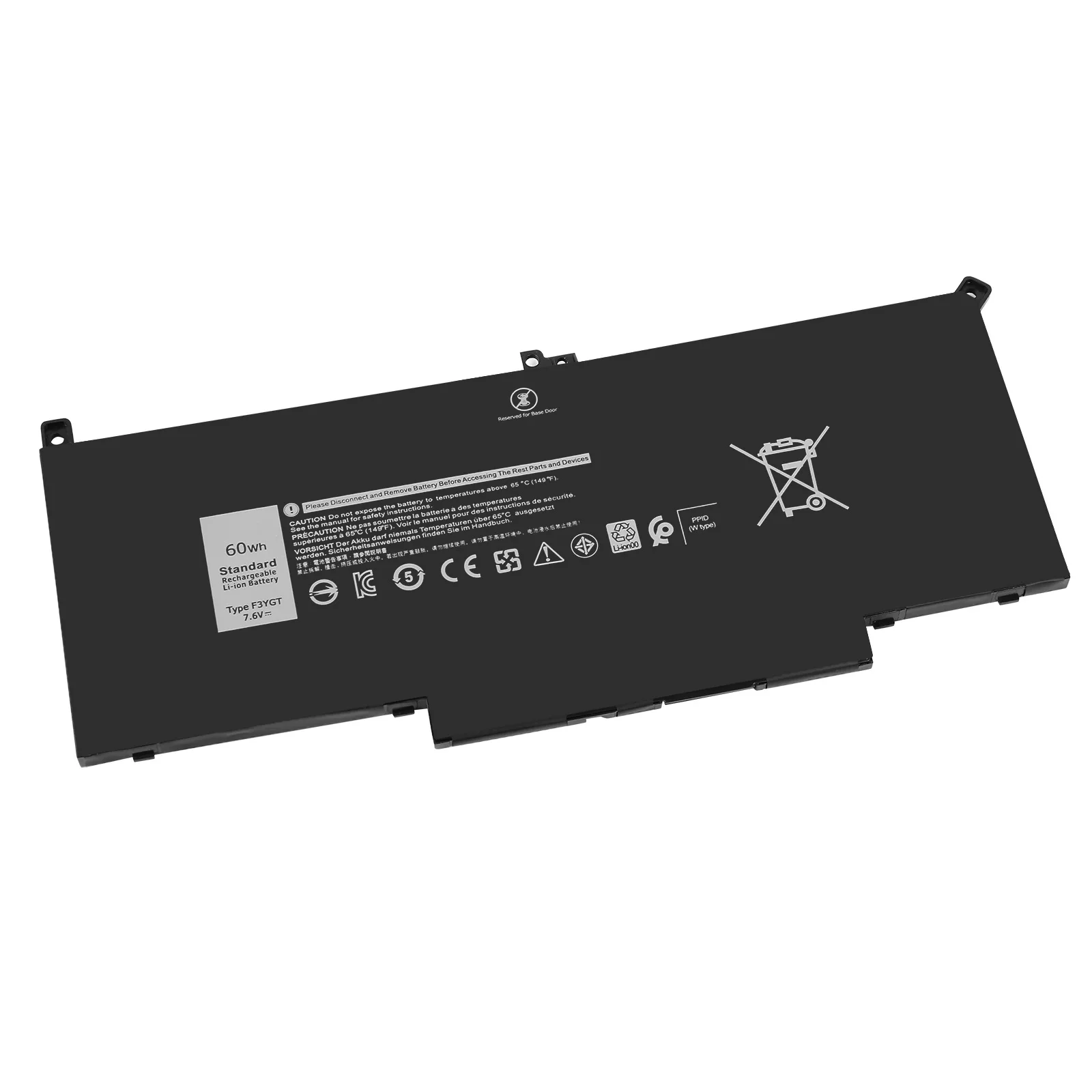 F3YGT 6600mAh High-Capacity Laptop Battery For DELL Latitude 12 7000 7280 7480 DM3WC 0DM3WC 2X39G