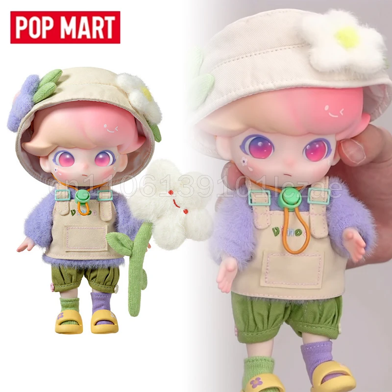 

POP MART DIMOO Dream Travel 1/8 Коллекционная шарнирная фигурка с флокированием, милая аниме-игрушка, настольное украшение, подарочная модель