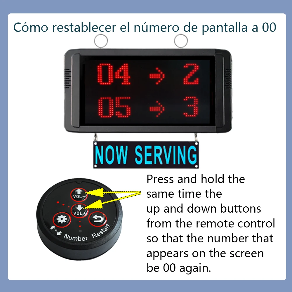 Ycall Simple Electronic Take A Number Machine Wireless Queue Management Call System Turno Matic Screen with Next Control Button