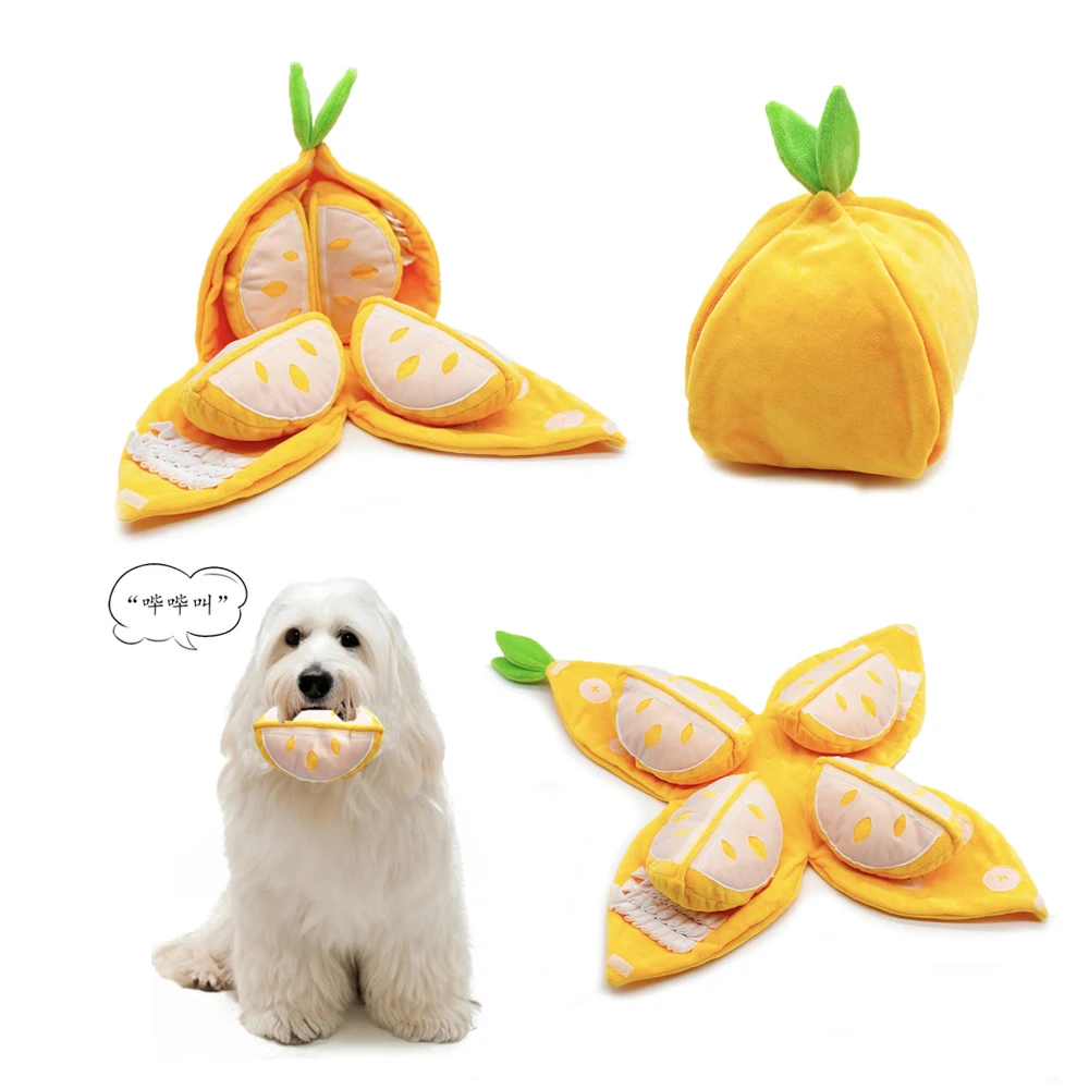 

Orange Hide and Seek Plush Dog Toy Orange Interactive Dog Toy Pet Toy