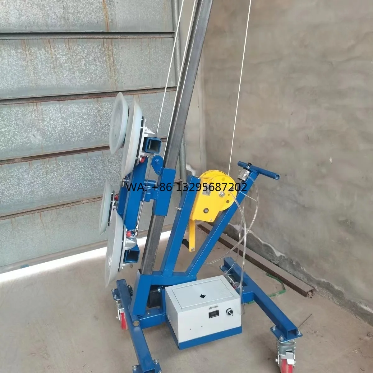 

Multifunctional Electric Suction Cups Hand Cranked Lifting Glass Mover Vacuum Slab Lifter Trolley for Tile