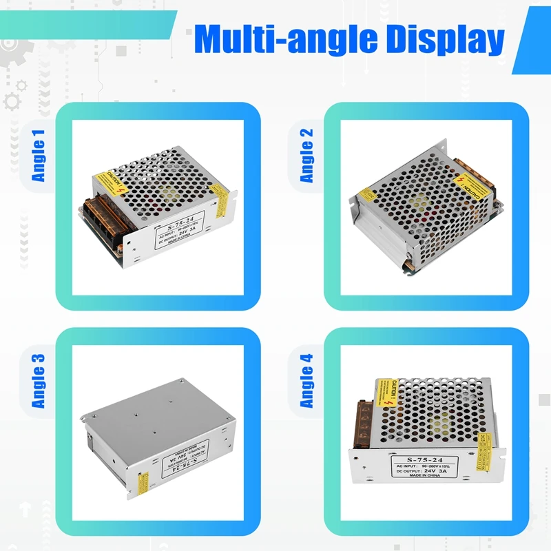 電源アダプター,cctvスイッチドライバー,産業用制御,LEDストリップ,24v,3a,60w