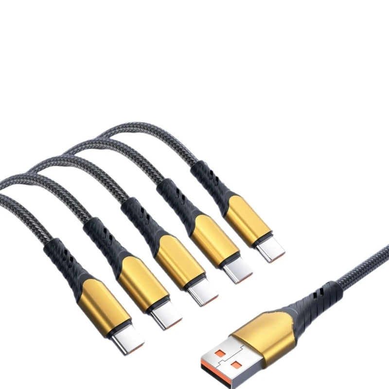 5 in 1 USB Type C Splitter Cable Multi-port charging cable Type C to 5 TypeC / USB to 5 port USB C cable For Laptop Phone