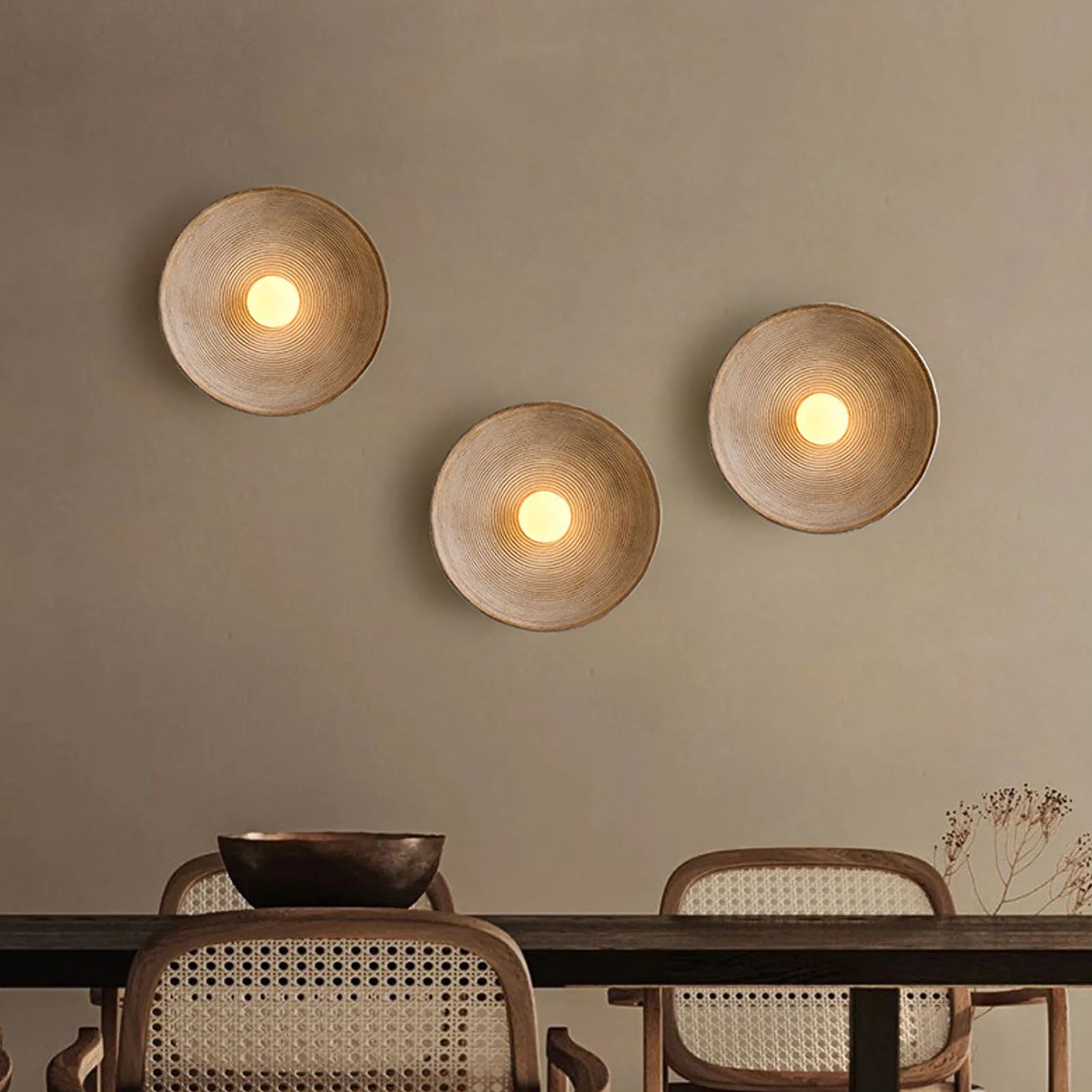 

ZK50 Retro Wall Sconce Resin Wrought Iron Japanese Style Wabi Sabi G9 Wall Light Fixture for Bedside Living Room
