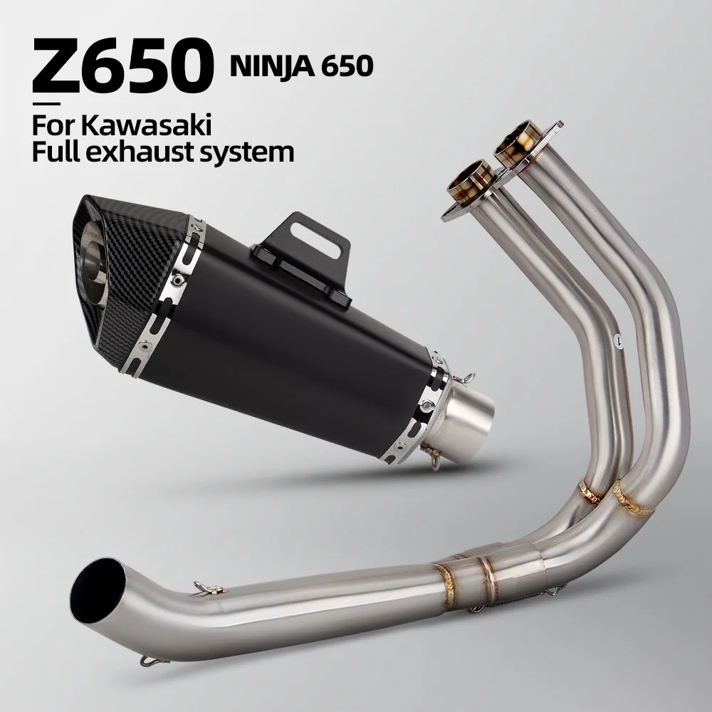 

Выхлопная система Z650 для мотоцикла Kawasaki Ninja650 Z650 2017-2023, коллектор, передний соединительный патрубок, высокопроизводительный глушитель.