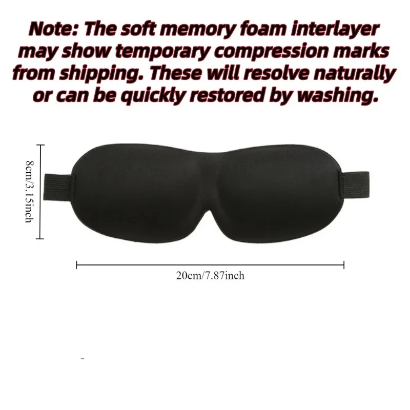 3D Sleep Mask Soft Memory Foam Eye Cover Blindfold Sleeping Aid for Travel Blockout Light Comfortable Sleep Aid Slaapmasker