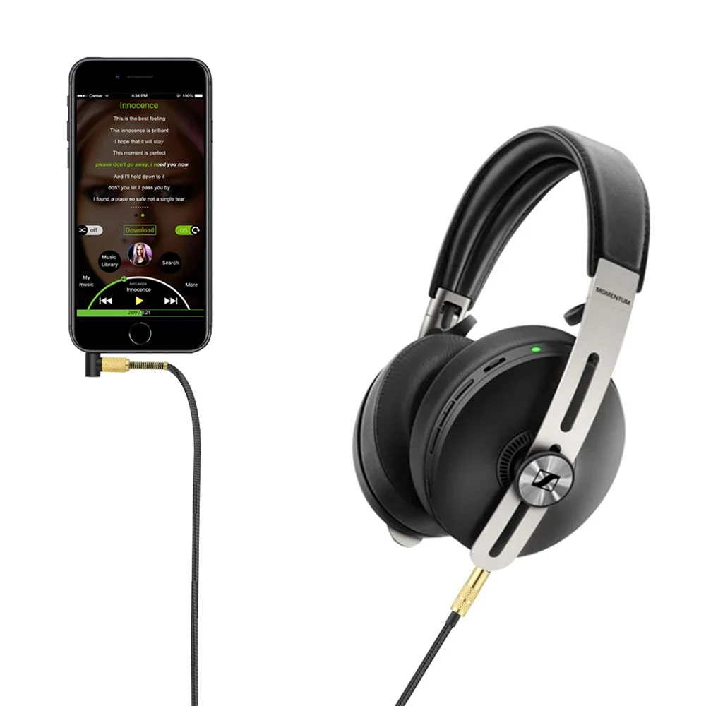 OFC Thay Thế Bện Cáp Aux Dây Nối Dài Dây Tai Nghe Sennheiser HD 4.30i 4.30G 4.40BT 4.50BTNC 400 450BT 458BT Tai Nghe