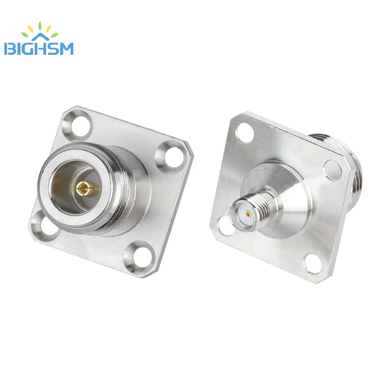 1Pcs N Type Female To SMA Female Water Proof Flange Connector SMA To N Female O-ring Washer