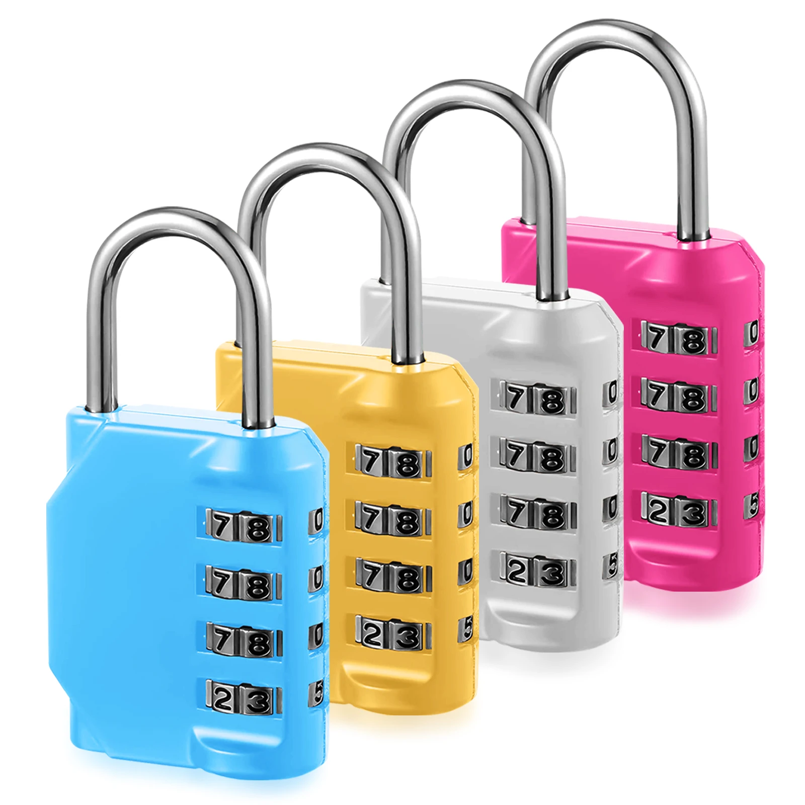 

4Pcs Password Padlock Accessory Locking Device Household Professional Combination Digit Code Lock Padlocks Devices for Suitcase