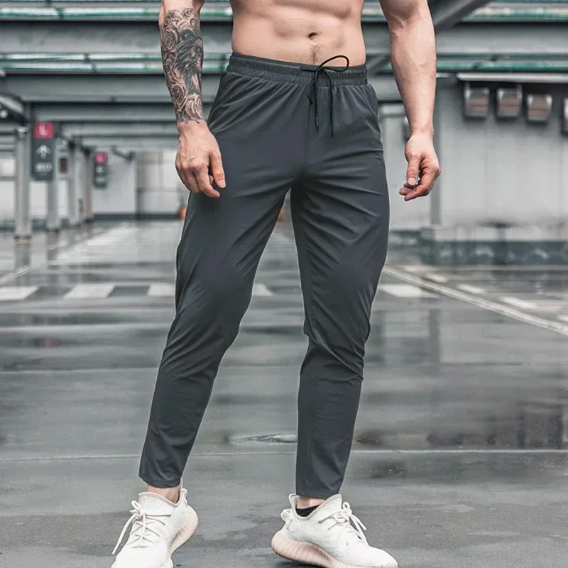 Viser de survêtement de fitness décontractés pour hommes, pantalons longs d\'entraînement en plein air pour hommes, jogging, musculation, sport,