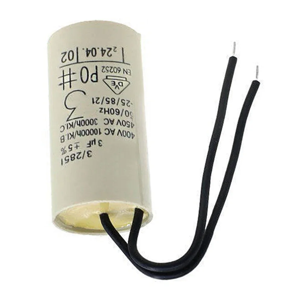 3uF Water Pump Capacitor 49x24.5mm For Wall Mounted Gas Boiler Heating Circulation Pump Motor Run CBB61 Replacement Part