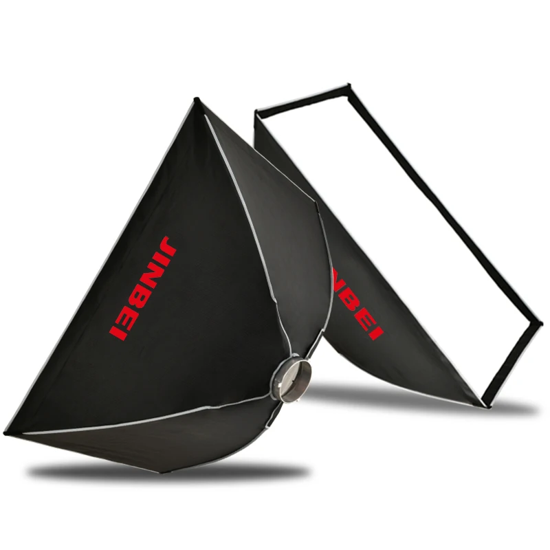 JINBEI KE - Kit de Iluminación para Estudio Fotográfico con Softbox Plióptico de 60x90cm de Montaje Rápido, con Bolsa y Montura Bowens para Fotografía