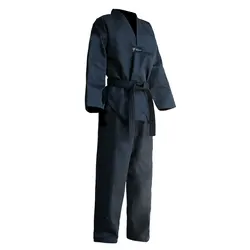 Uniforme de Taekwondo noir pour adultes et enfants, ensemble de vêtements TKD, olympiques de karaté, ceinture, Dobok, Wtf, coton, hommes, femmes