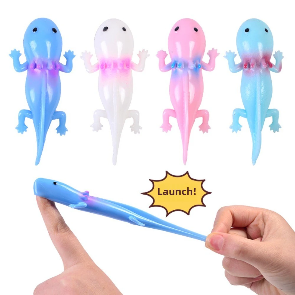 

4pcs Stretchy Axolotl Slingshot Stress Relief Fidget Toys for Kids Adults, Sensory Launch Party Favors ADHD Autism Anxiety Gifts