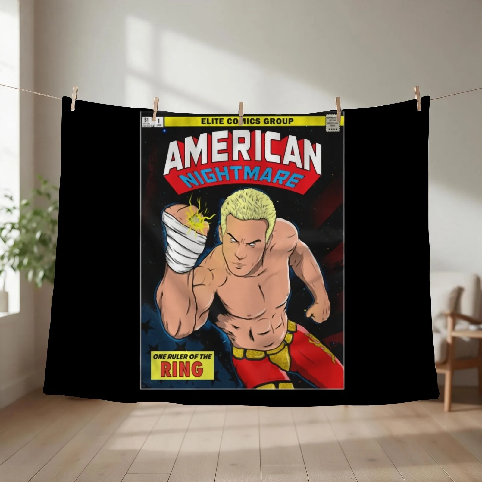 Wresting Wrestler Comic Art Classic Throw Blanket Nap Bed covers Decorative Sofa Summer Blankets