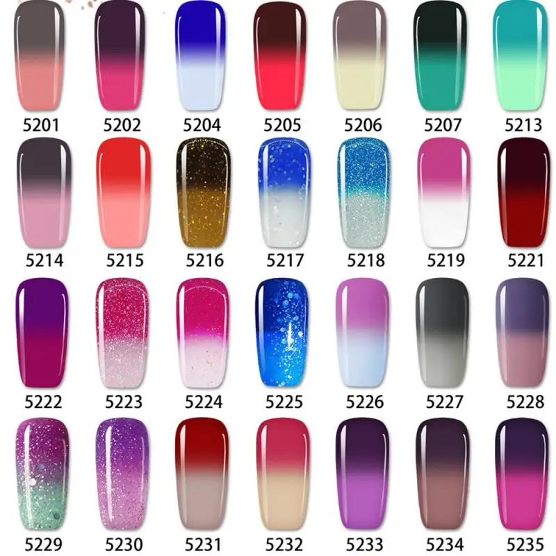 8ml 28 Colors Nail Gel Professional Temperature Change DIY Nail Art UV LED Soak Off Nail Paint Gel Polish Girl Cosmetic