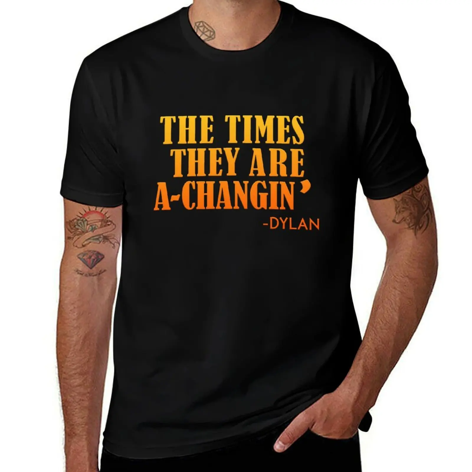 Футболка с модным принтом THE TIMES THEY ARE A-CHANGIN'
