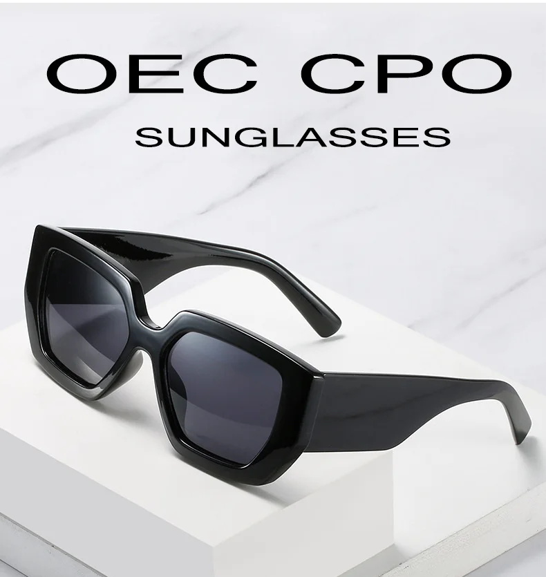 OEC-MANAGEMENT CPO Steampunk Platz Sonnenbrille Neue Frauen Männer Multicolor Punk Sonnenbrille Weibliche Übergroßen Fashion Shades Brillen UV400 – Detail 1
