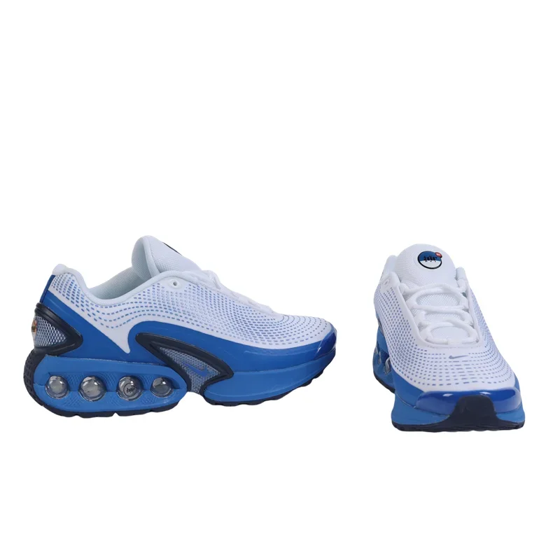 ナイキ エア マックス DN 男性女性ホワイト ブルー滑り止めエア クッション メッシュ通気性ロートップ アスレチック カジュアル ランニング シューズ DV3337-102