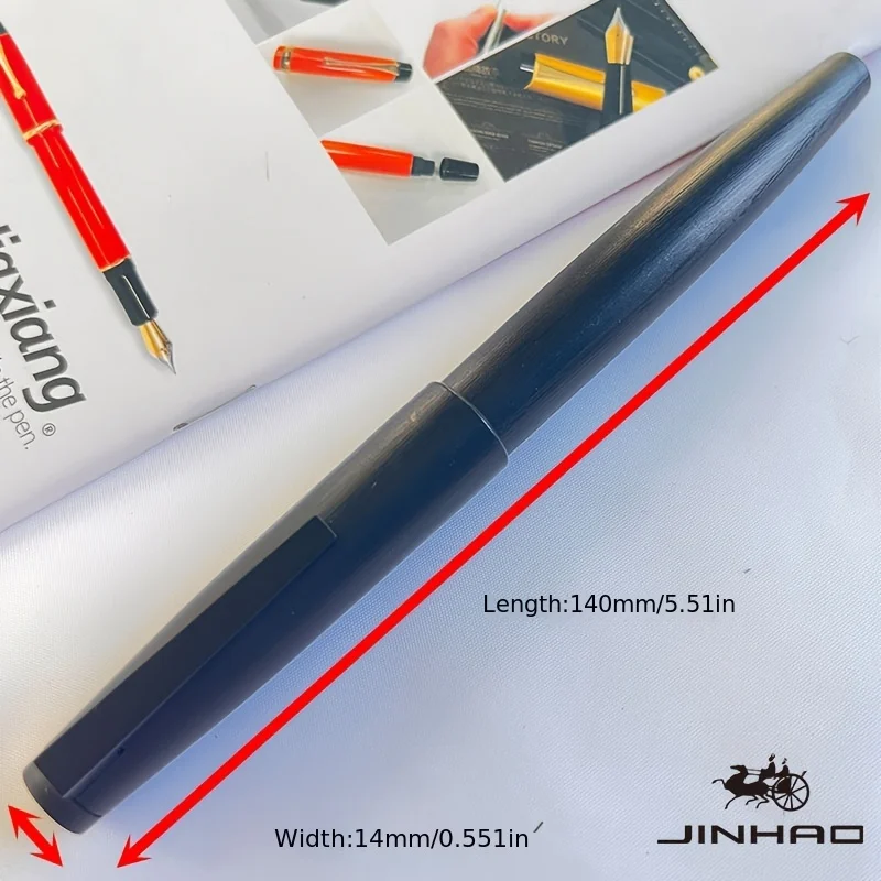 1 Stück JINHAO 80 Carbon Fiber Series Silber/Grauer Clip Iridium Füllfederhalter – Detail 2