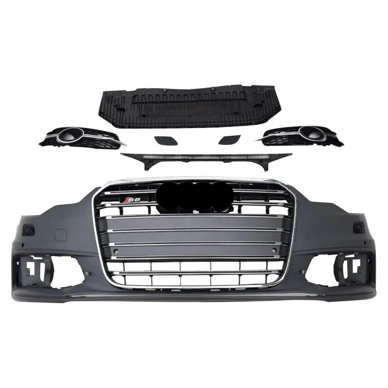 High Quality ABS Plastic Front Bumper for Audi A6 C7 S6 Style Auto Body Kit with Easy Installation All Accessories for 2012-2016