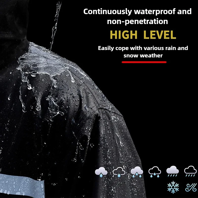 Raincoat and Rainpants Suit Full Body Rainstorm Prevention Electric Bicycle Motorcycle Takeaway Riding Reflective Split Raincoat