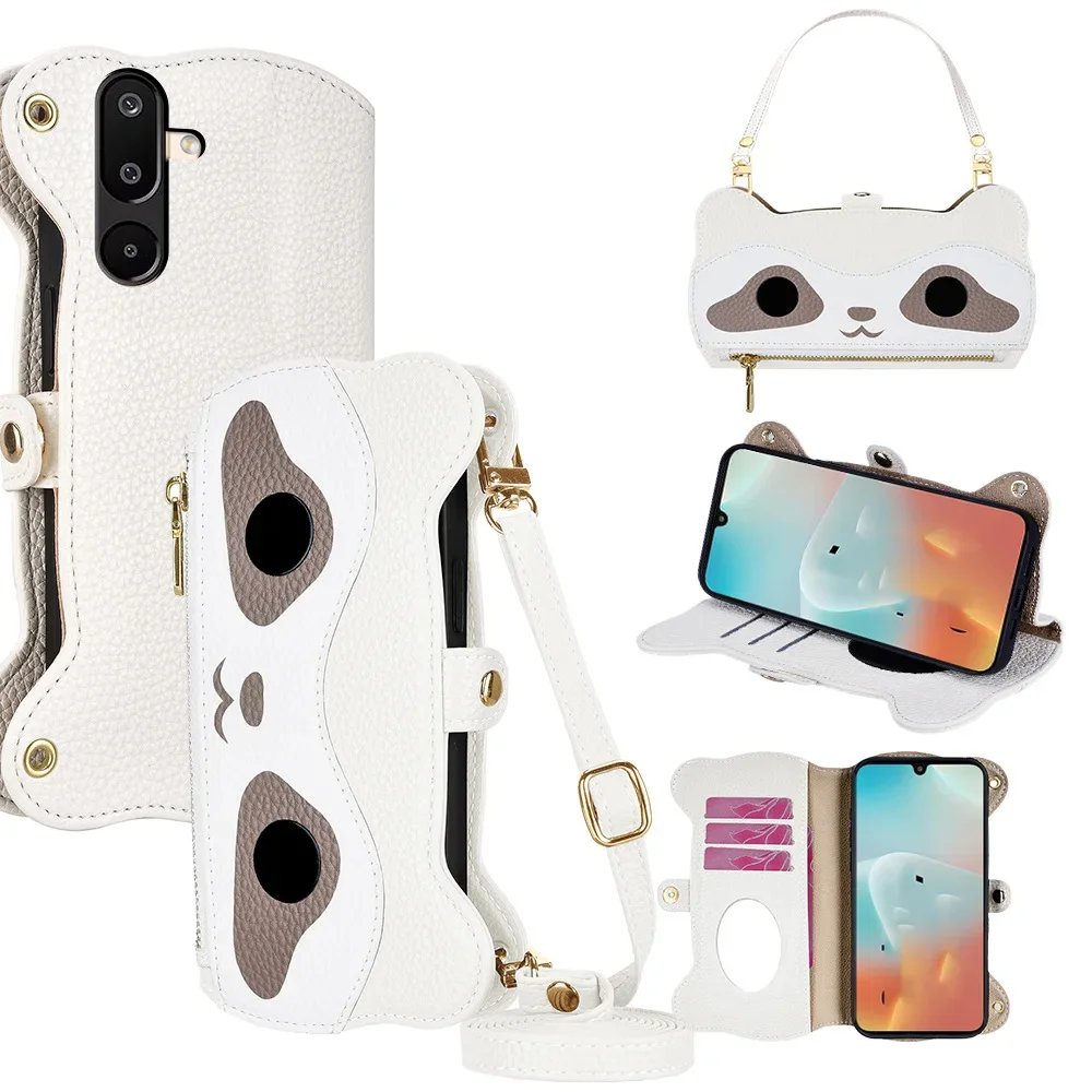 

Phone Cover For Samsung Galaxy XCover7 Pro M06 F06 M16 M55 C55 M54 M53 M52 M35 M34 M33 M32 M31 F41 With Short&Long Rope&Mirror