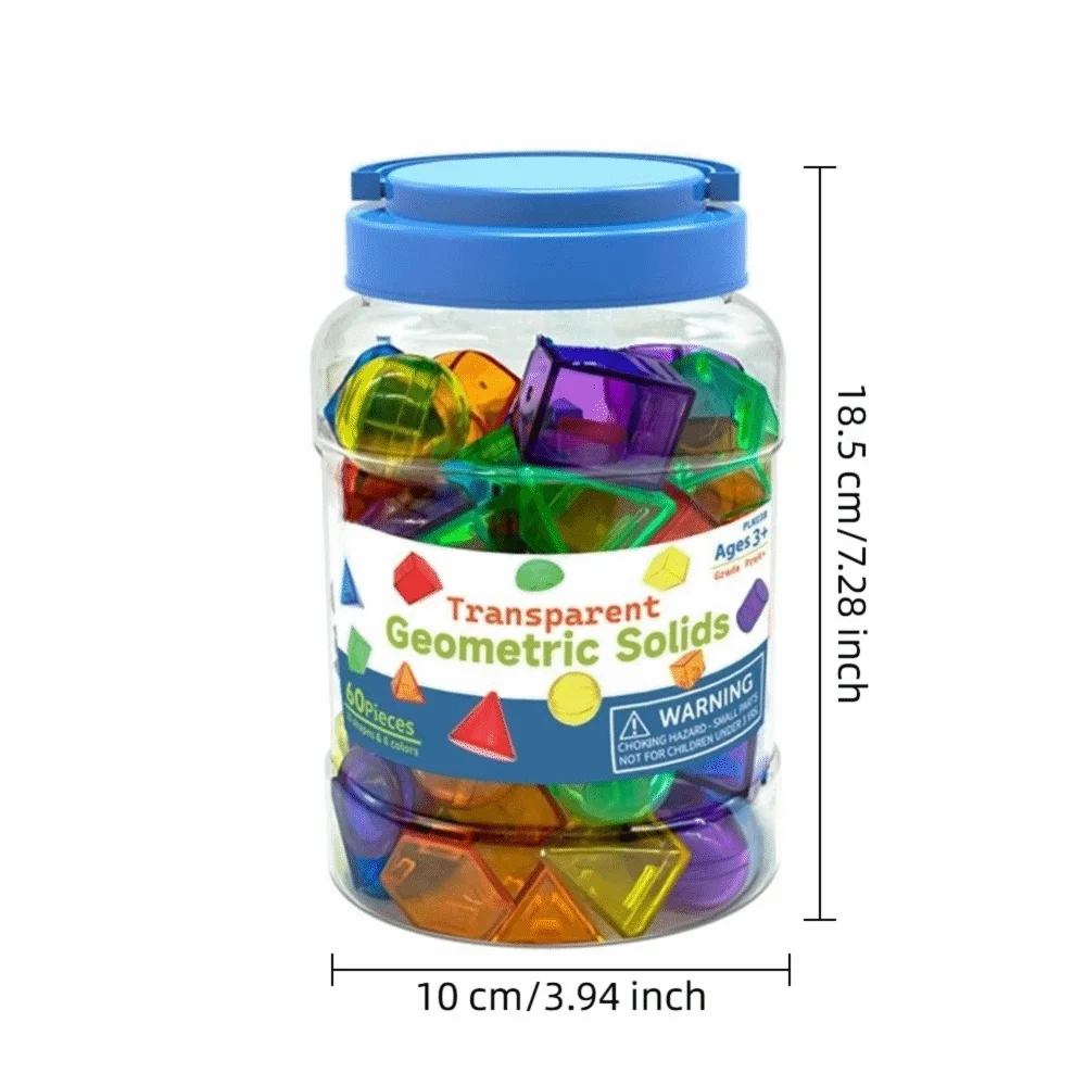 Colorful Geometric Solids Geometric Shapes Preschool Activities Early Education Transparent Montessori Early Education