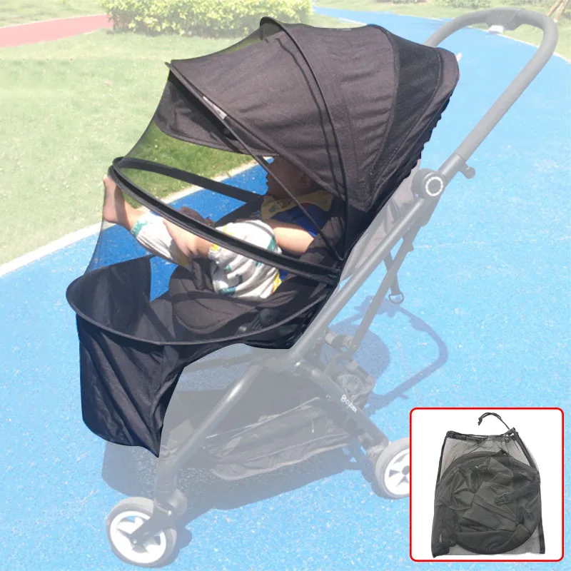 Buggy Mosquito Net For Cybex Priam Balios S Eezy S S+2 Twist Series Pram With Support Rod Foot Shield Two Way Zipper Storage Bag