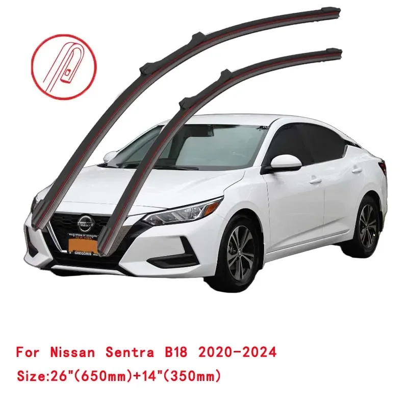 

For Nissan Sentra B15 B16 B17 B18 1999-2024 Car Windshield Wiper Blade Front Windscreen Brushes Washer Accessories Window Parts