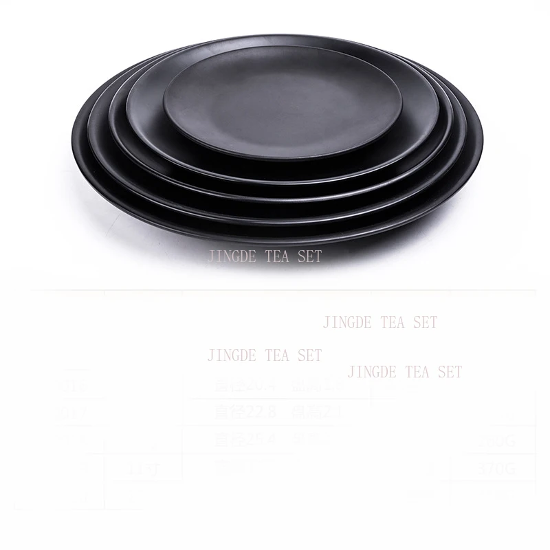 Black Frosted Japanese Style Rice Bowl, Barbecue Plate, Sushi Snack, Melamine Imitation Porcelain Tableware view 5