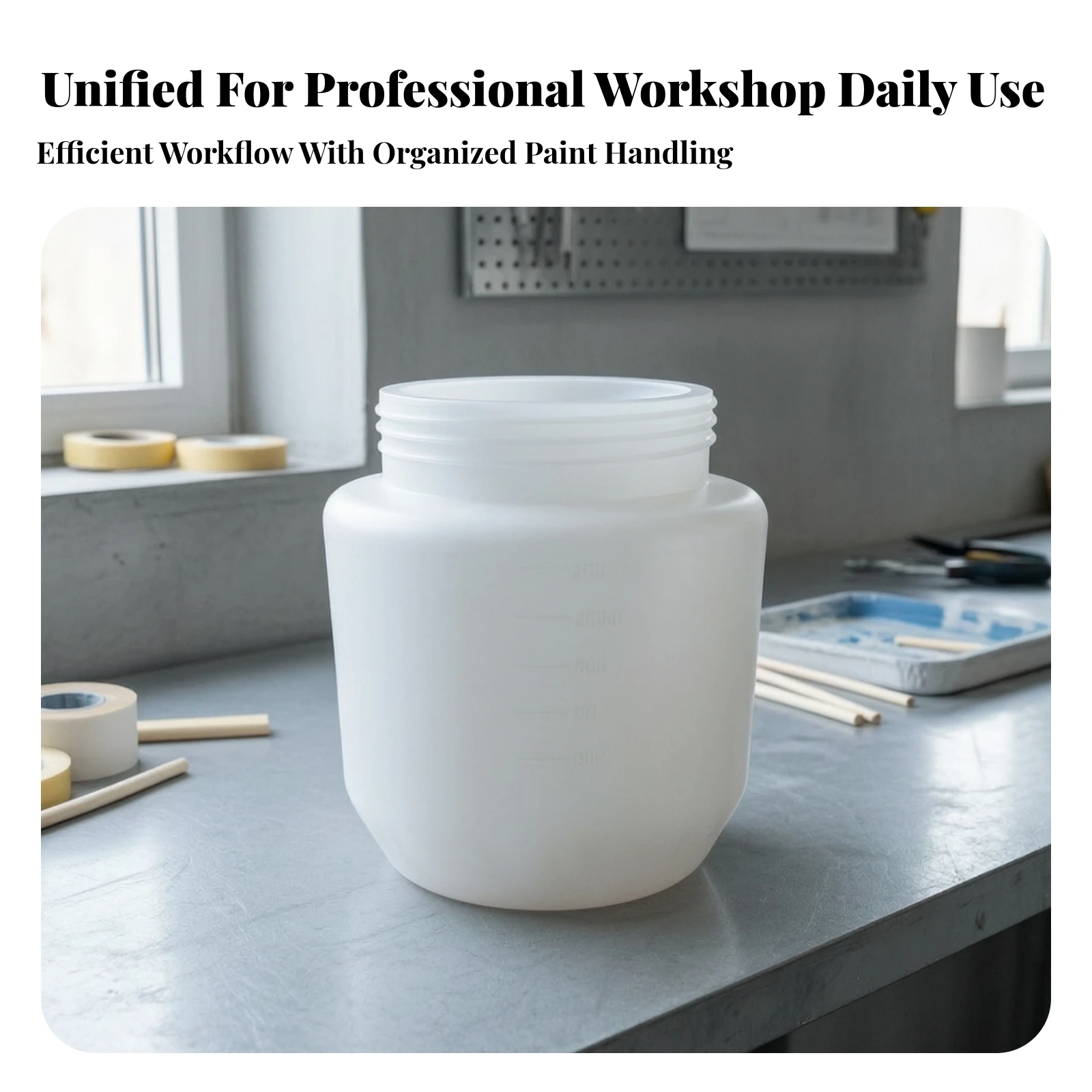Spray Material Cup Solvent-Resistant Paint Spray Cup Paint Reservoir with Threaded Neck Easy to Clean Large Capacity