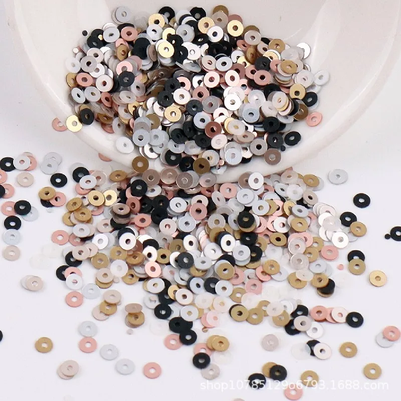 2000pcs 2mm PVC French Matte Round Sequins Loose Cup Sequins Paillettes Glitter for Jewelry Making DIY Sewing Nail Art Craft