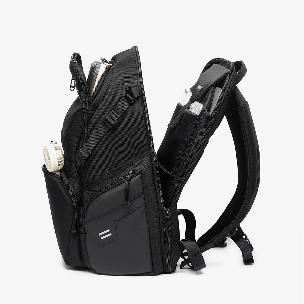 OZUKO backpack for men, multiple compartments, independent shoe compartment, fully open backpack, business commuting travel