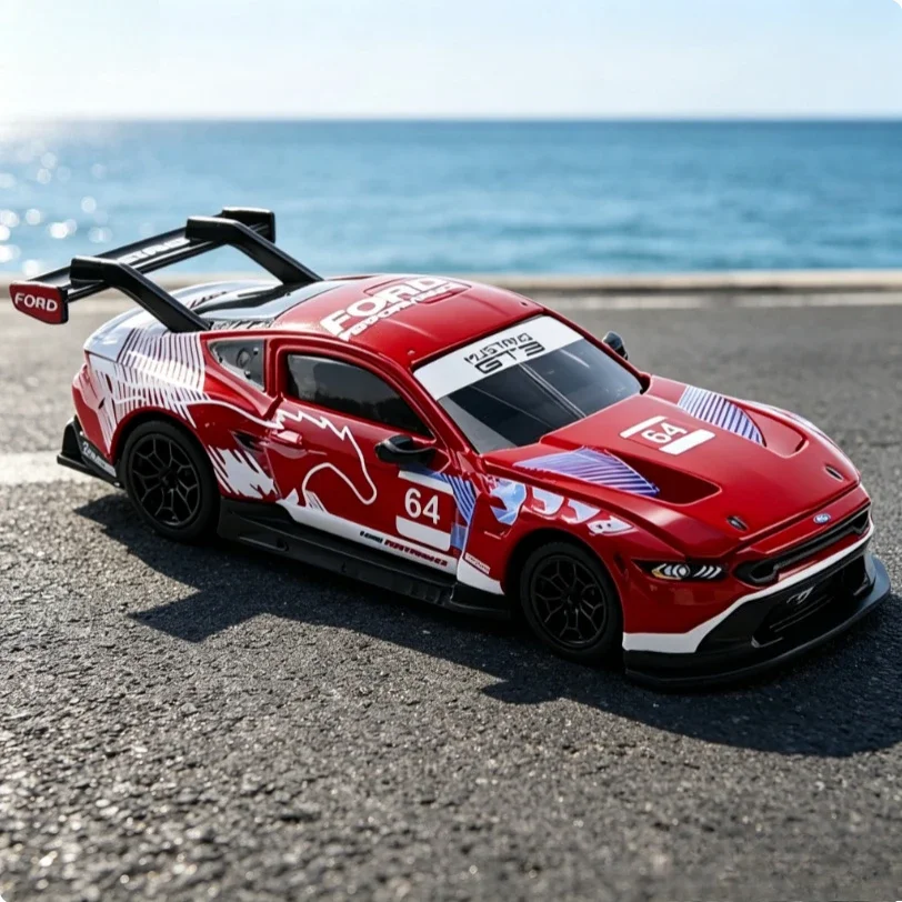 Genuine 1:64 Mustang GT3 Assembled Edition Alloy Car Model DIY Assembly Handmade Hobby Alloy diacast cast car model rebound toy