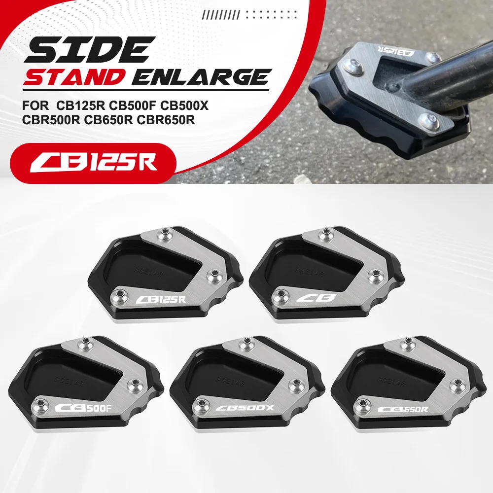 

FOR Honda CBR650R CBR500R CB650R VFR800X Crossrunner 2018-2025 Side Stand Extension Pad Bracket Kickstand Motorcycle Accessories