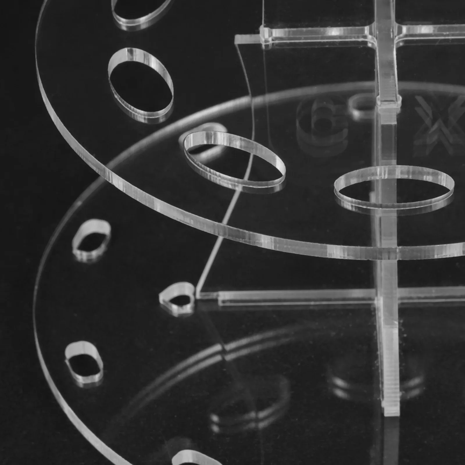 

10 Hole Acrylic Makeup Brush Display St Tree Shape Drying Rack Storage Holder Transparent Air Dry Stable Practical